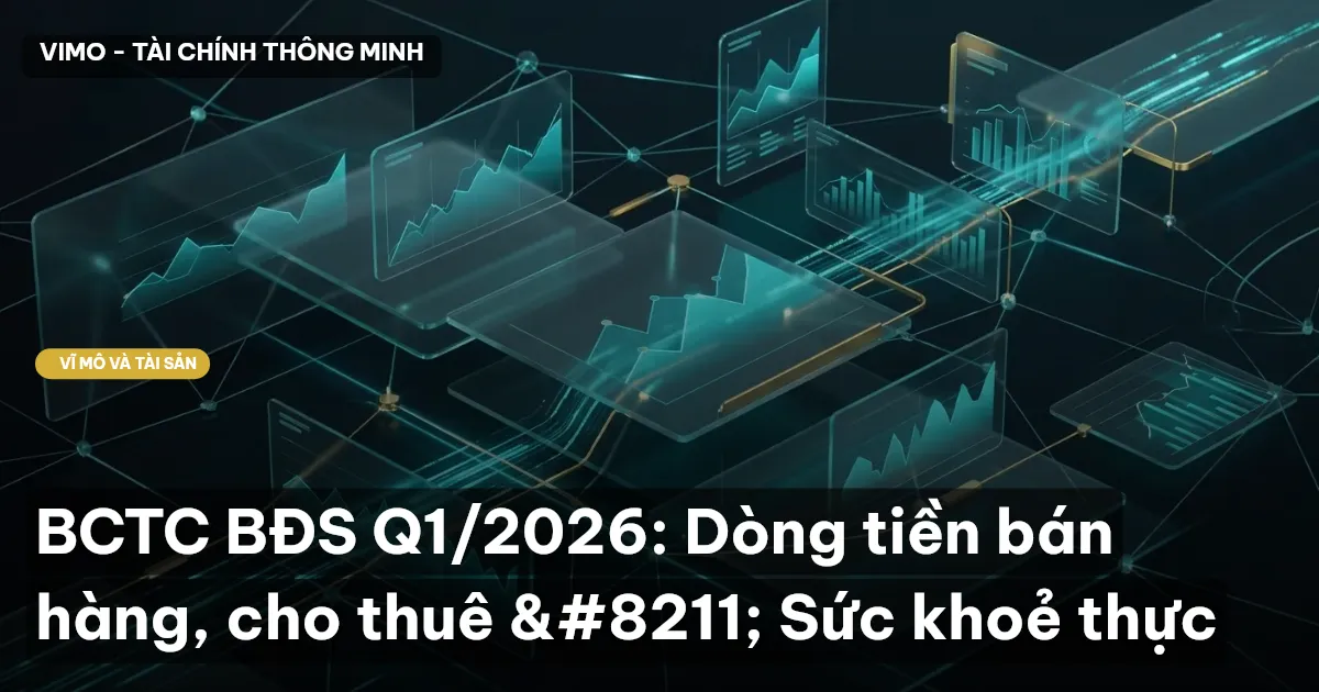 BCTC BĐS Q1/2026: Dòng tiền bán hàng, cho thuê – Sức khoẻ thực