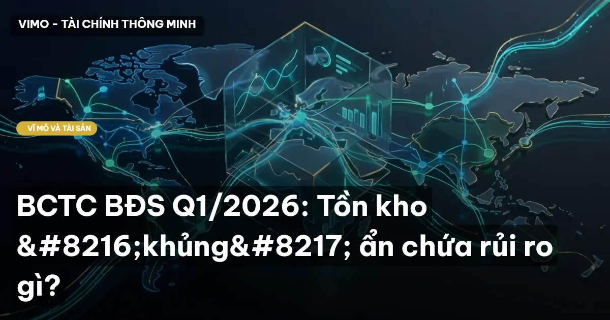 BCTC BĐS Q1/2026: Tồn kho ‘khủng’ ẩn chứa rủi ro gì?