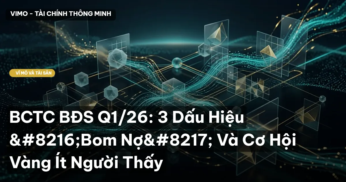 BCTC BĐS Q1/26: 3 Dấu Hiệu ‘Bom Nợ’ Và Cơ Hội Vàng Ít Người Thấy