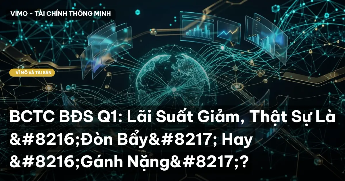 BCTC BĐS Q1: Lãi Suất Giảm, Thật Sự Là 'Đòn Bẩy' Hay 'Gánh Nặng'?