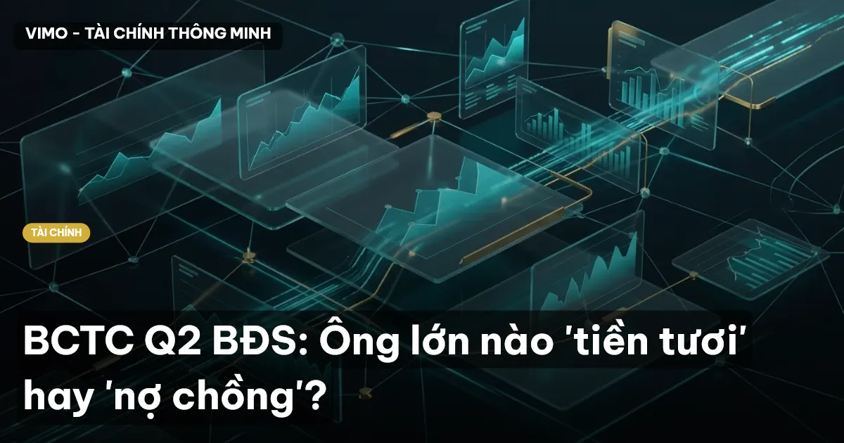 BCTC Q2 BĐS: Ông lớn nào 'tiền tươi' hay 'nợ chồng'?