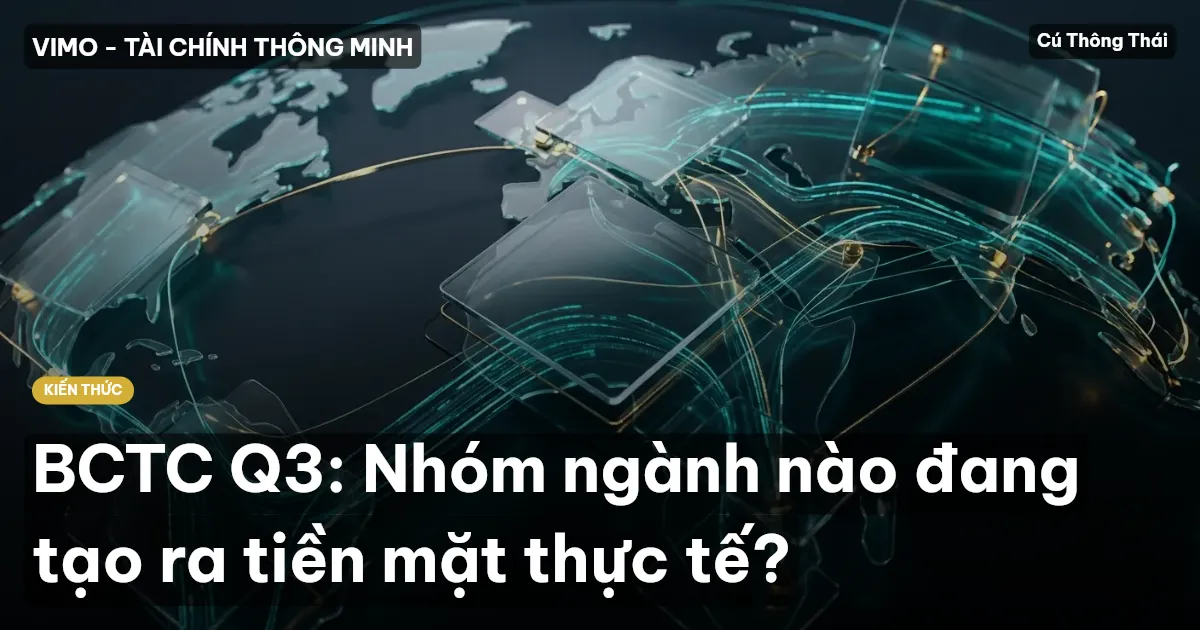 BCTC Q3: Nhóm ngành nào đang tạo ra tiền mặt thực tế?