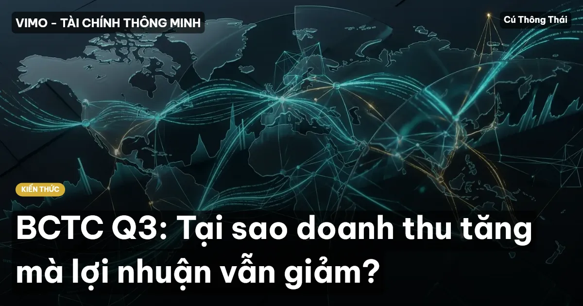BCTC Q3: Tại sao doanh thu tăng mà lợi nhuận vẫn giảm?