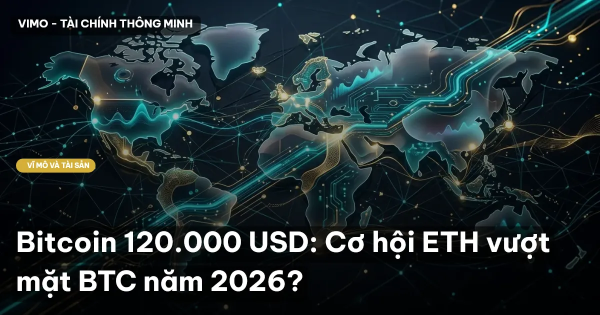 Bitcoin 120.000 USD: Cơ hội ETH vượt mặt BTC năm 2026?