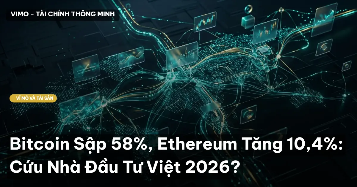 Bitcoin Sập 58%, Ethereum Tăng 10,4%: Cứu Nhà Đầu Tư Việt 2026?