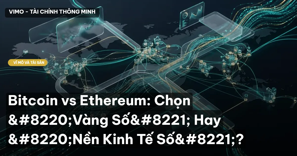 Bitcoin vs Ethereum: Chọn “Vàng Số” Hay “Nền Kinh Tế Số”?