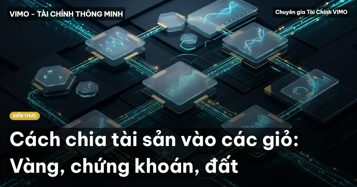 Cách chia tài sản vào các giỏ: Vàng, chứng khoán, đất