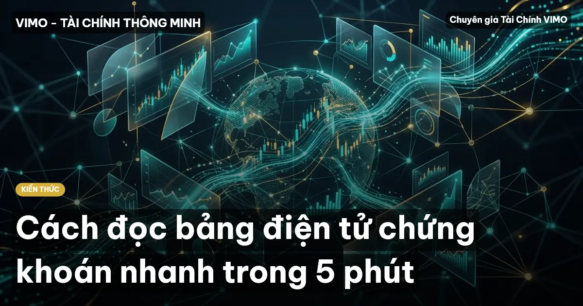 Cách đọc bảng điện tử chứng khoán nhanh trong 5 phút