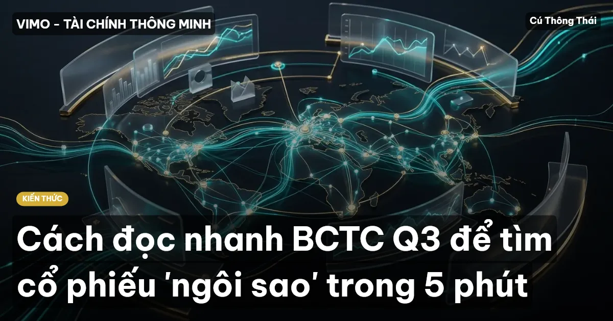 Cách đọc nhanh BCTC Q3 để tìm cổ phiếu 'ngôi sao' trong 5 phút