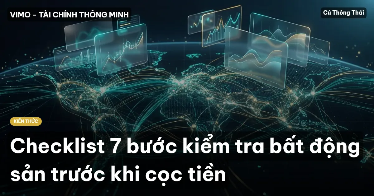 Checklist 7 bước kiểm tra bất động sản trước khi cọc tiền