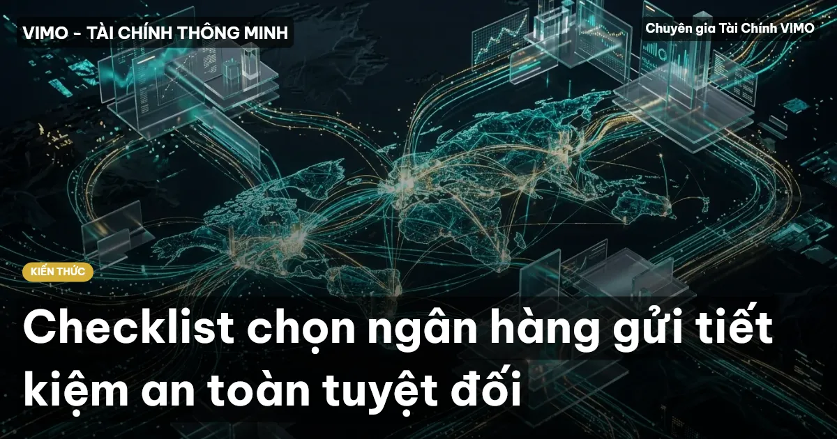 Checklist chọn ngân hàng gửi tiết kiệm an toàn tuyệt đối