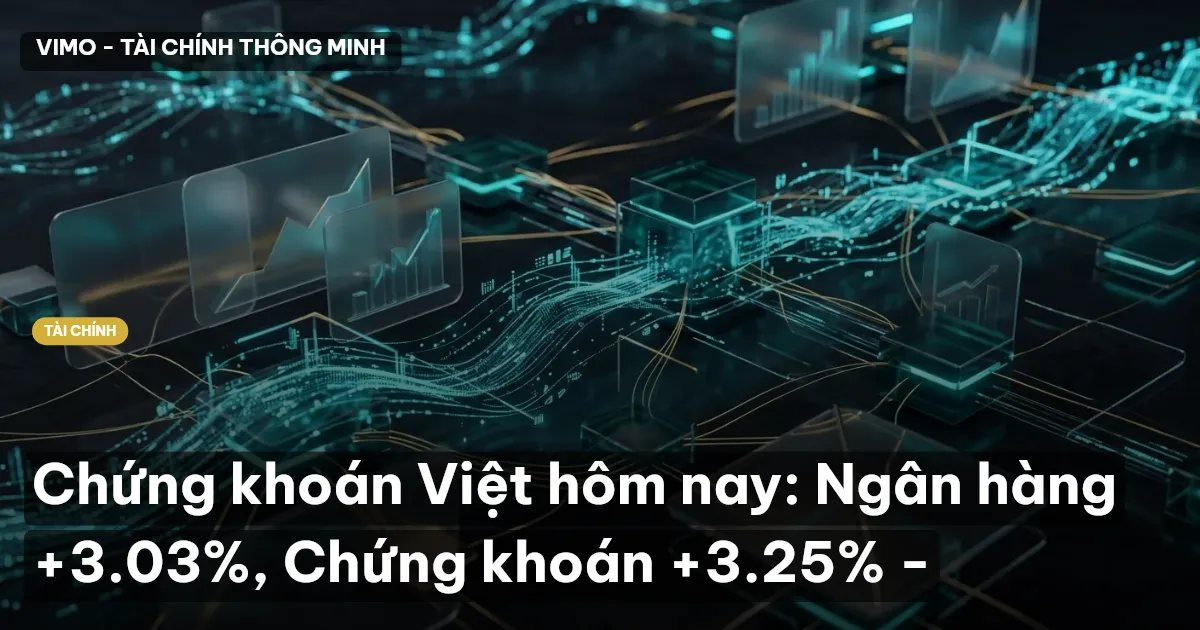 Chứng khoán Việt hôm nay: Ngân hàng +3.03%, Chứng khoán +3.25% -