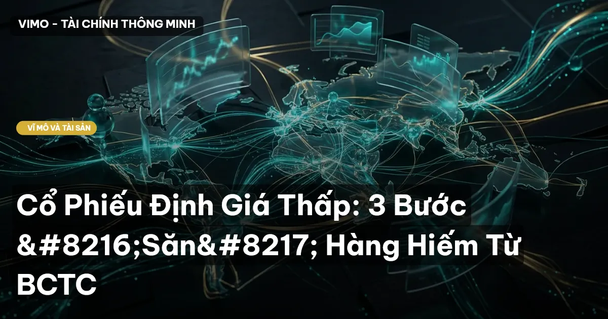 Cổ Phiếu Định Giá Thấp: 3 Bước ‘Săn’ Hàng Hiếm Từ BCTC