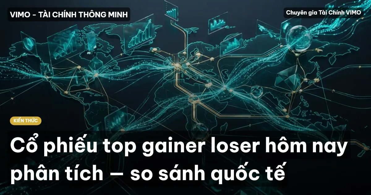 Cổ phiếu top gainer loser hôm nay phân tích — so sánh quốc tế