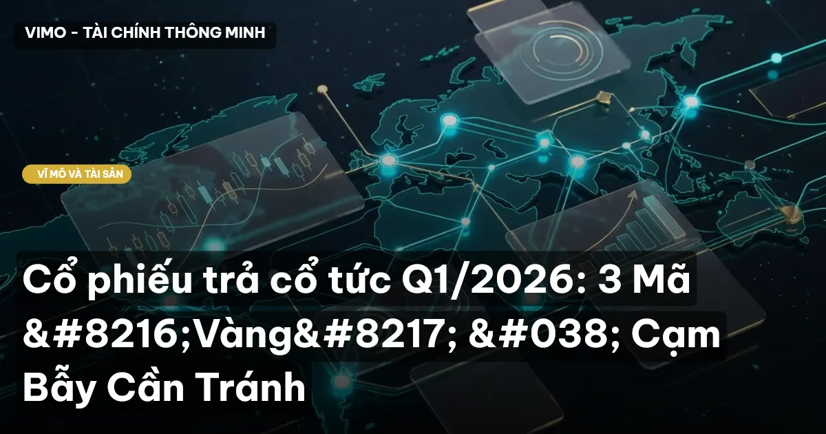 Cổ phiếu trả cổ tức Q1/2026: 3 Mã 'Vàng' & Cạm Bẫy Cần Tránh