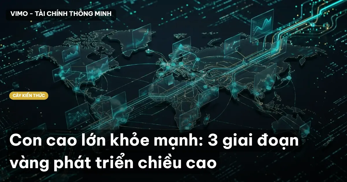 Con cao lớn khỏe mạnh: 3 giai đoạn vàng phát triển chiều cao