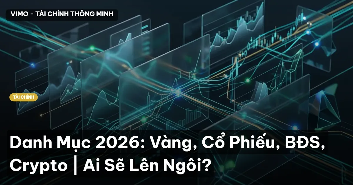 so sánh vàng cổ phiếu BĐS crypto 2026
