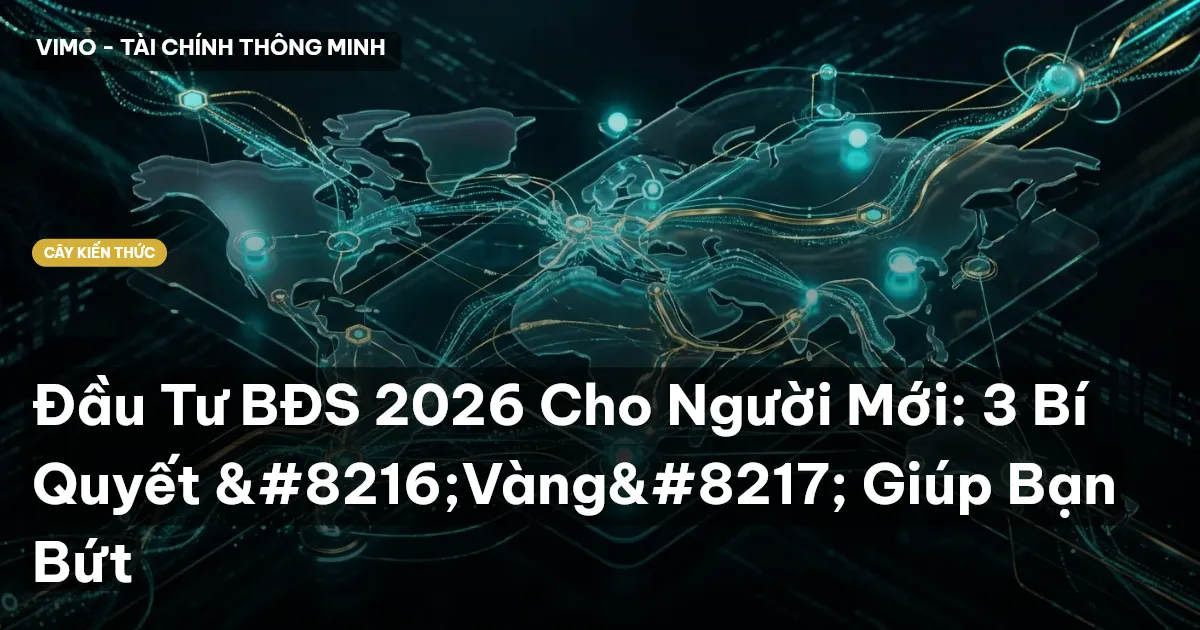 Đầu Tư BĐS 2026 Cho Người Mới: 3 Bí Quyết ‘Vàng’ Giúp Bạn Bứt