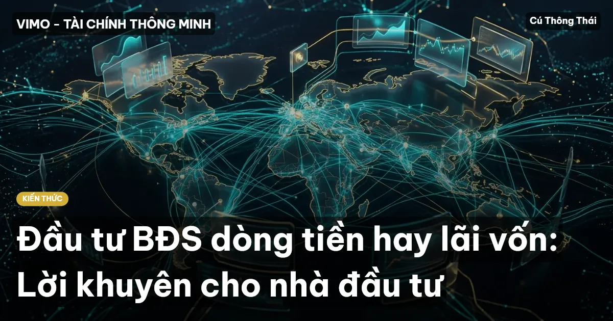 Đầu tư BĐS dòng tiền hay lãi vốn: Lời khuyên cho nhà đầu tư