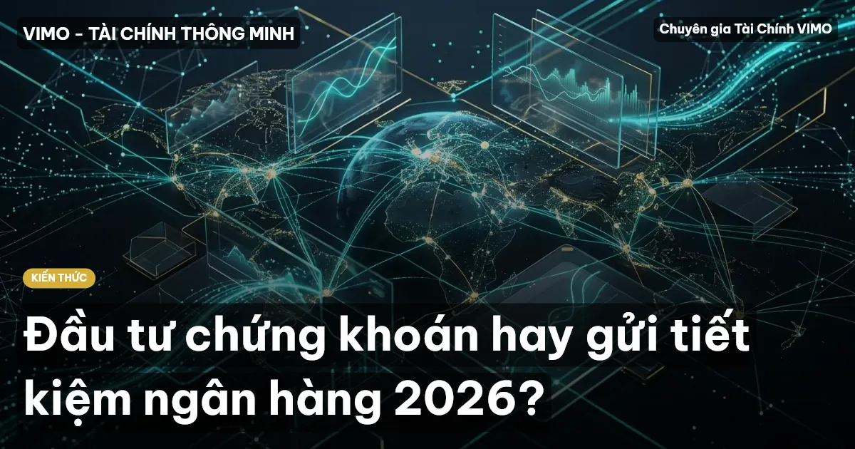 Đầu tư chứng khoán hay gửi tiết kiệm ngân hàng 2026?