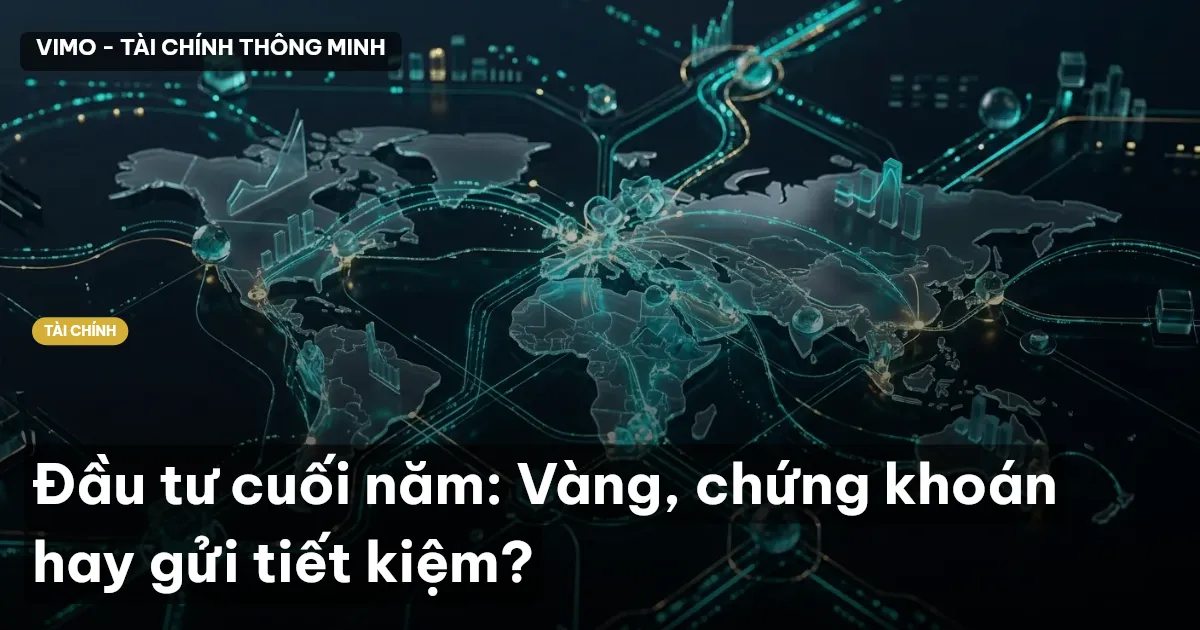 Đầu tư cuối năm: Vàng, chứng khoán hay gửi tiết kiệm?