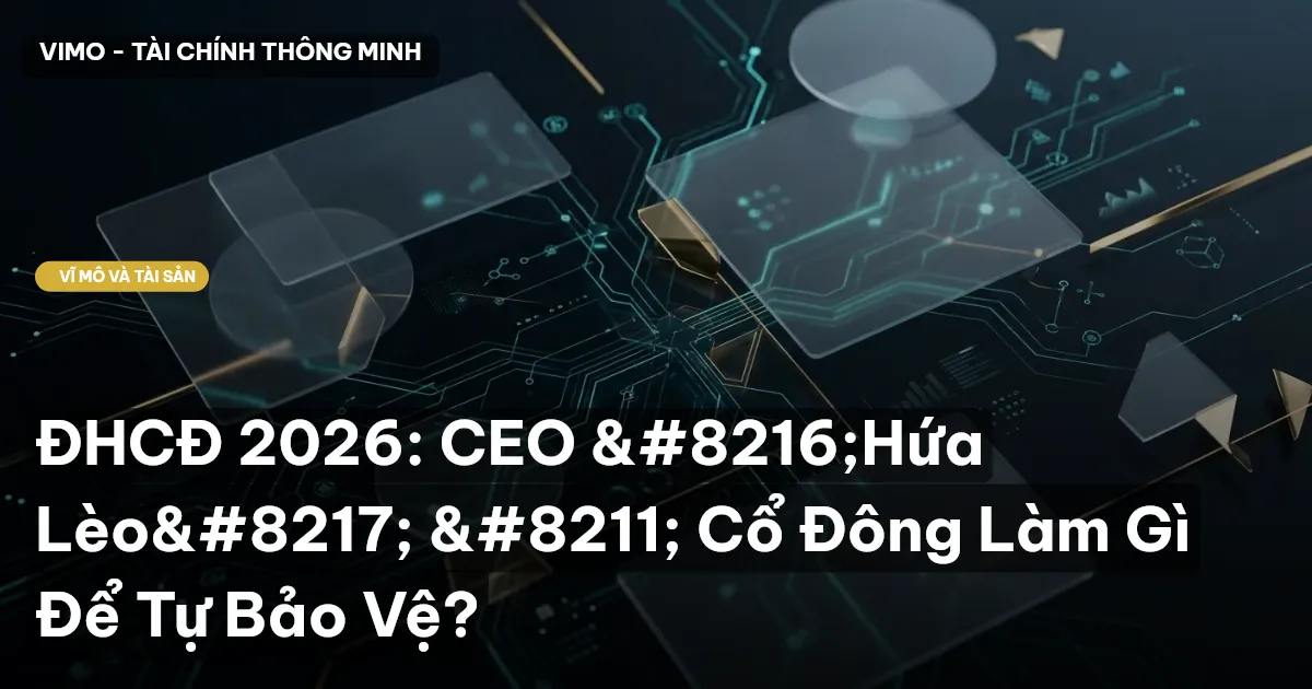 ĐHCĐ 2026: CEO 'Hứa Lèo' – Cổ Đông Làm Gì Để Tự Bảo Vệ?
