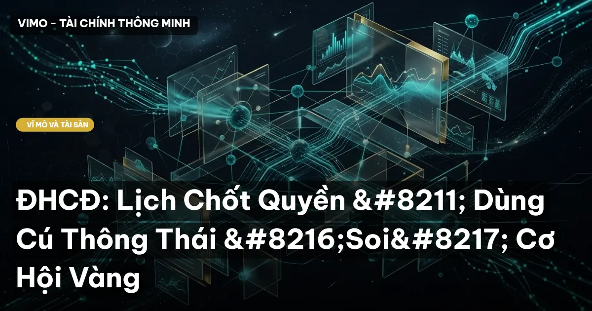 ĐHCĐ: Lịch Chốt Quyền – Dùng Cú Thông Thái ‘Soi’ Cơ Hội Vàng