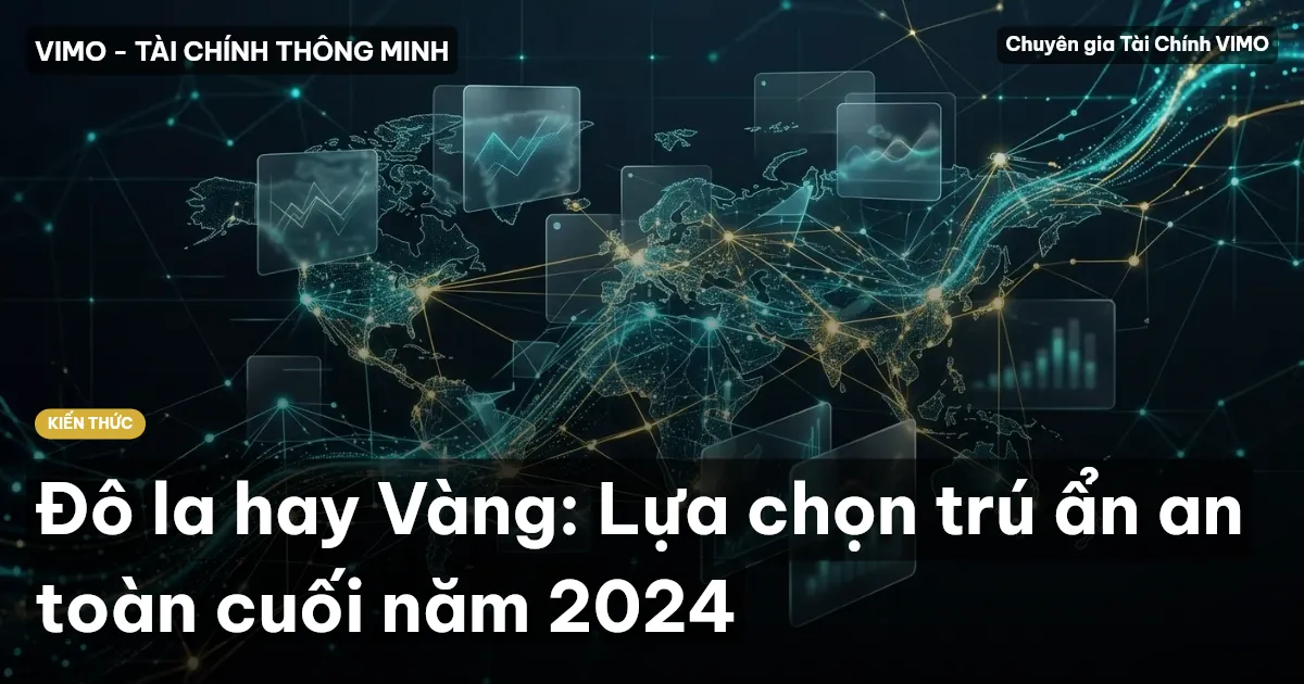 Đô la hay Vàng: Lựa chọn trú ẩn an toàn cuối năm 2024