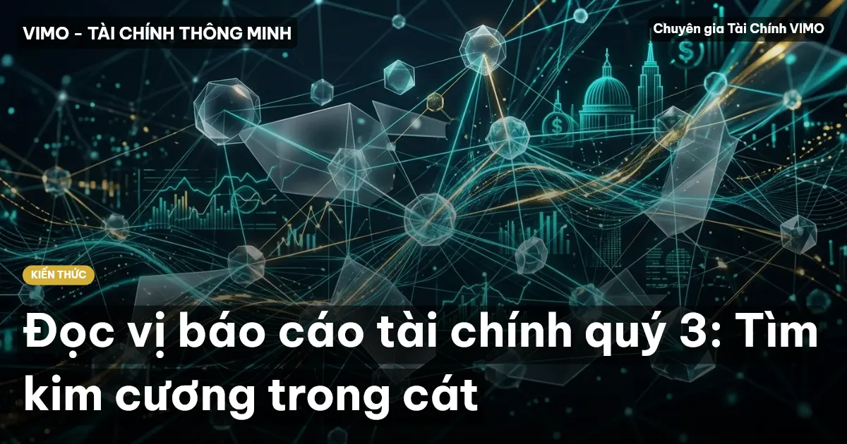 Đọc vị báo cáo tài chính quý 3: Tìm kim cương trong cát