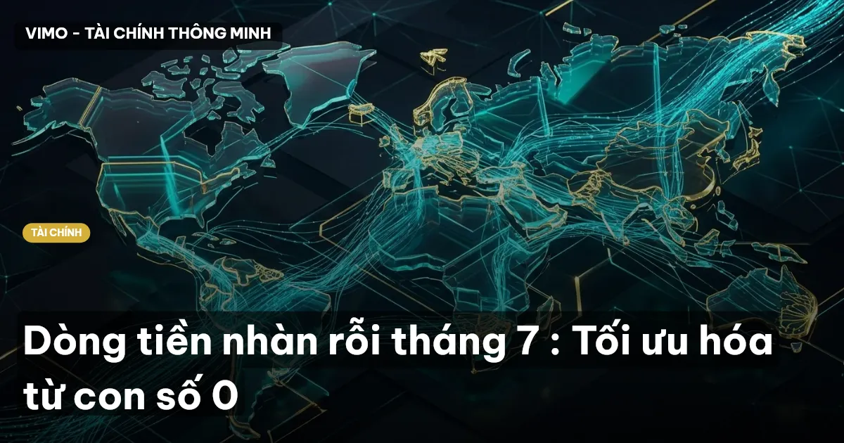 Dòng tiền nhàn rỗi tháng 7 : Tối ưu hóa từ con số 0