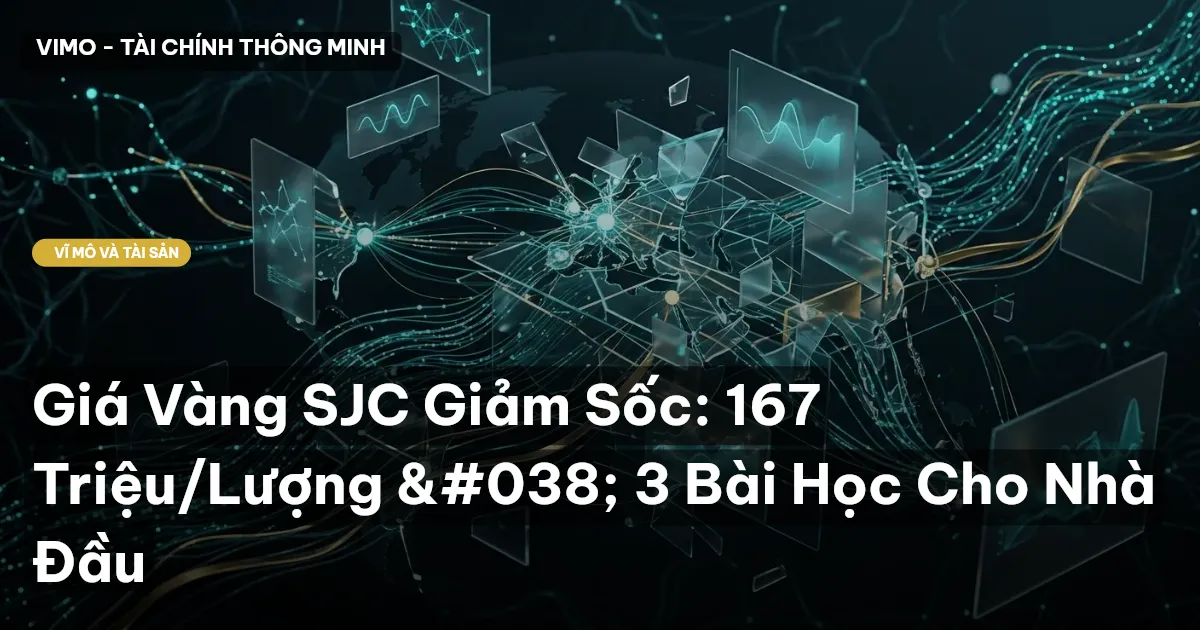 Giá Vàng SJC Giảm Sốc: 167 Triệu/Lượng & 3 Bài Học Cho Nhà Đầu