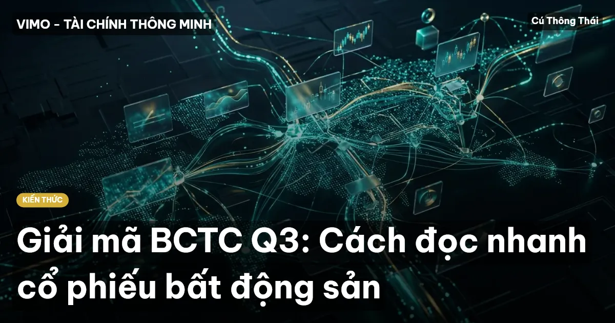 Giải mã BCTC Q3: Cách đọc nhanh cổ phiếu bất động sản