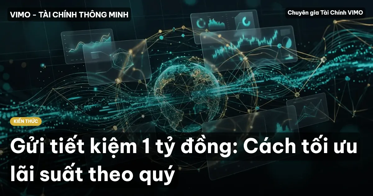 Gửi tiết kiệm 1 tỷ đồng: Cách tối ưu lãi suất theo quý
