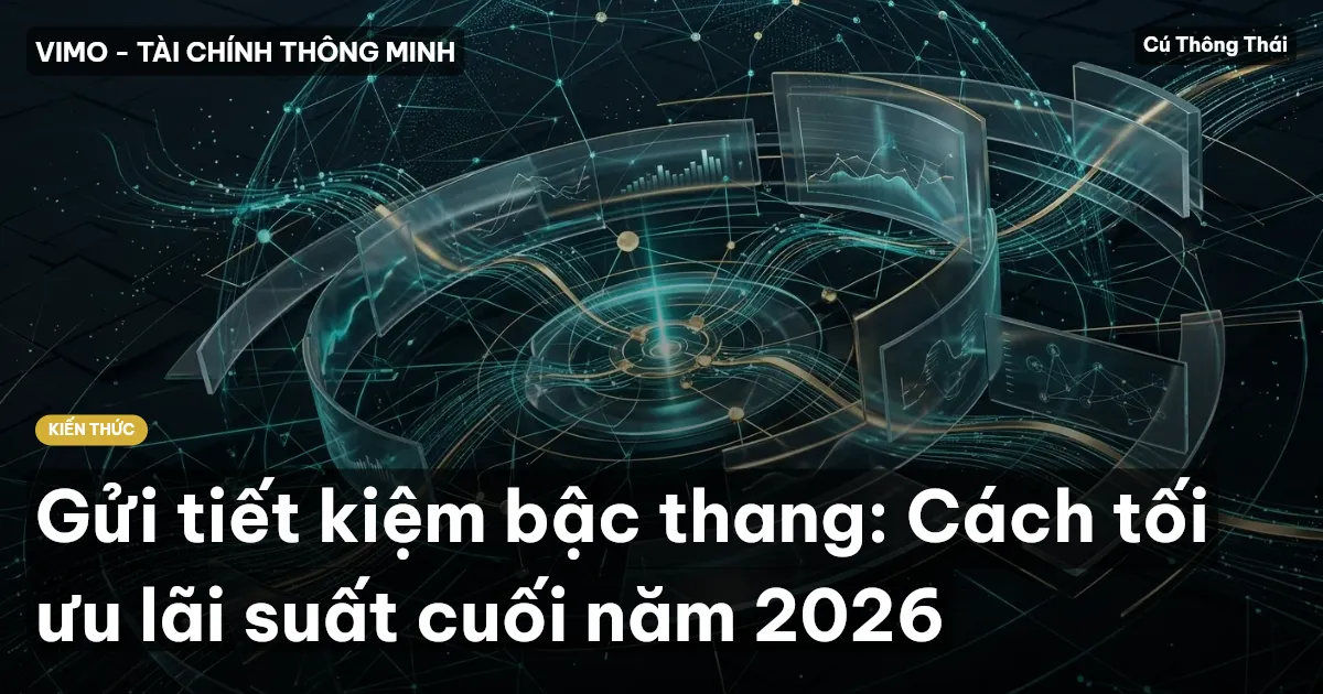 Gửi tiết kiệm bậc thang: Cách tối ưu lãi suất cuối năm 2026