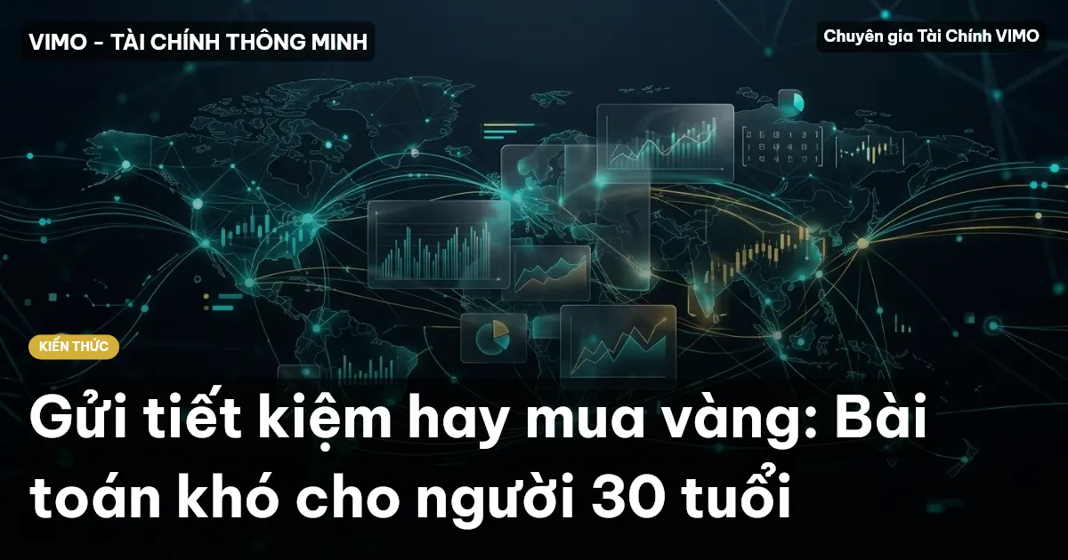 Gửi tiết kiệm hay mua vàng: Bài toán khó cho người 30 tuổi