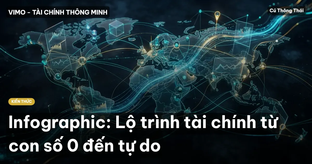 Infographic: Lộ trình tài chính từ con số 0 đến tự do
