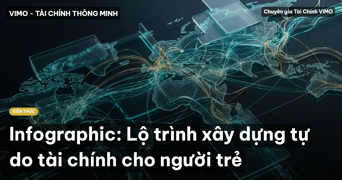 Infographic: Lộ trình xây dựng tự do tài chính cho người trẻ