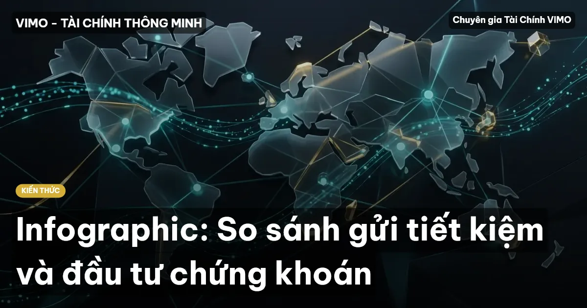 Infographic: So sánh gửi tiết kiệm và đầu tư chứng khoán