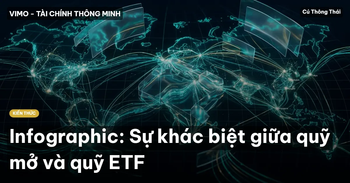 Infographic: Sự khác biệt giữa quỹ mở và quỹ ETF