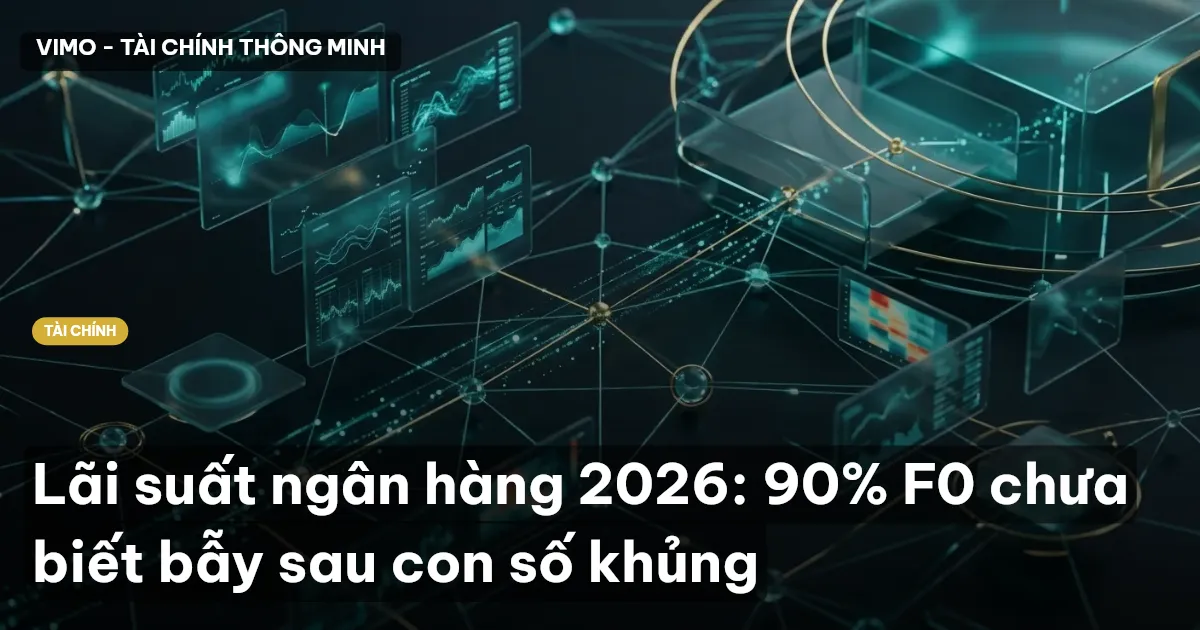 Lãi suất ngân hàng 2026: 90% F0 chưa biết bẫy sau con số khủng