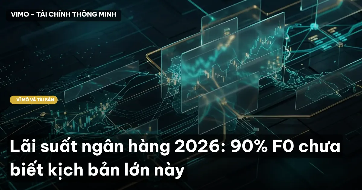 Lãi suất ngân hàng 2026: 90% F0 chưa biết kịch bản lớn này