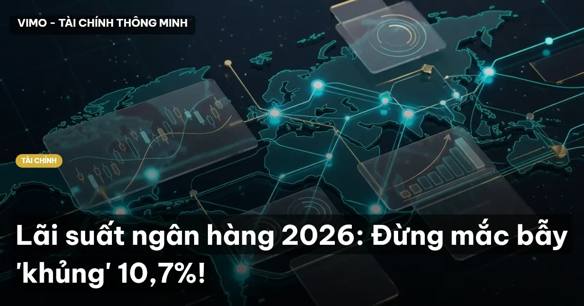 Lãi suất ngân hàng 2026: Đừng mắc bẫy 'khủng' 10,7%!