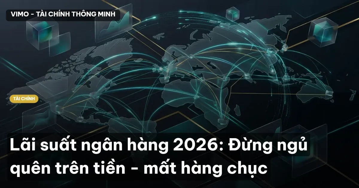 Lãi suất ngân hàng 2026: Đừng ngủ quên trên tiền - mất hàng chục