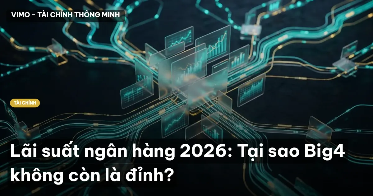 Lãi suất ngân hàng 2026: Tại sao Big4 không còn là đỉnh?