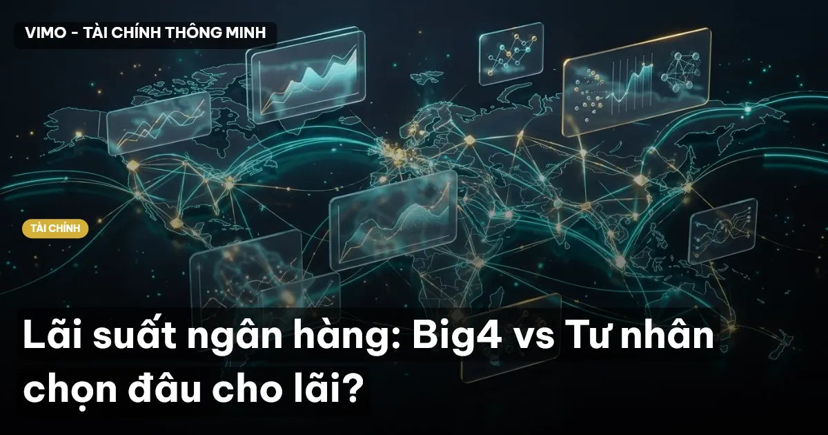 Lãi suất ngân hàng: Big4 vs Tư nhân chọn đâu cho lãi?