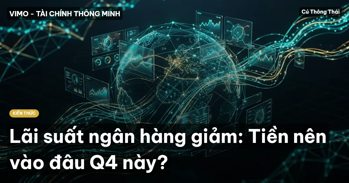 Lãi suất ngân hàng giảm: Tiền nên vào đâu Q4 này?