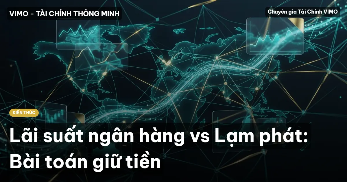 Lãi suất ngân hàng vs Lạm phát: Bài toán giữ tiền