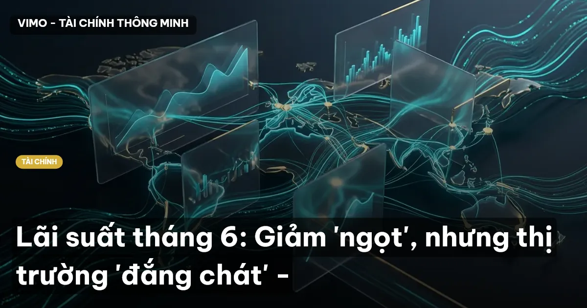 Lãi suất tháng 6: Giảm 'ngọt', nhưng thị trường 'đắng chát' -