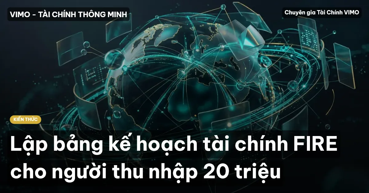 Lập bảng kế hoạch tài chính FIRE cho người thu nhập 20 triệu
