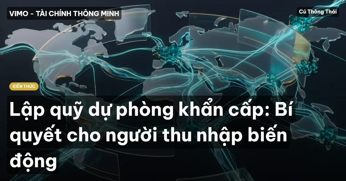 Lập quỹ dự phòng khẩn cấp: Bí quyết cho người thu nhập biến động